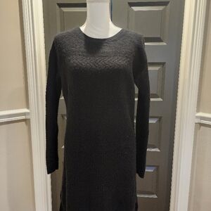 GAP Black Ribbed Midi Sweater Dress